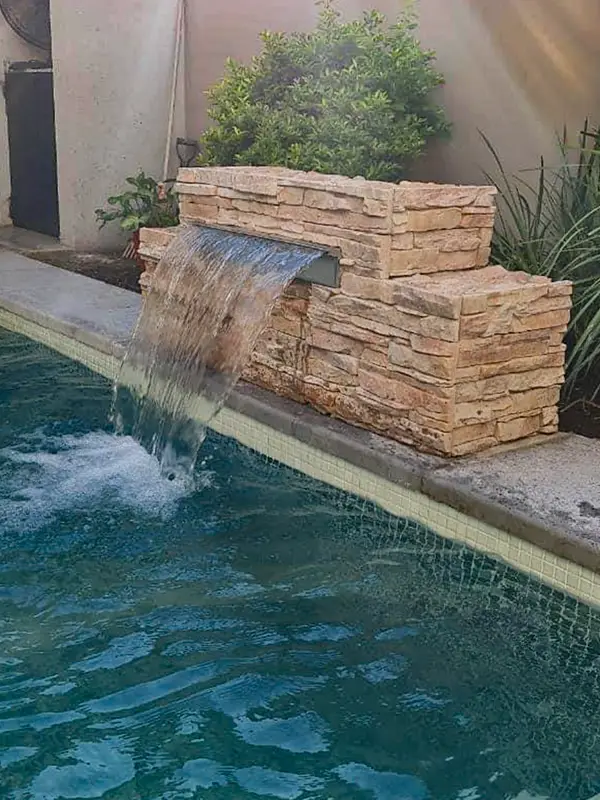 waterfall pool feature installation in Edwardsville IL